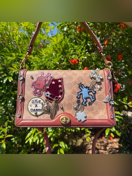 Coach Handbags - Coach X Keith Haring Riley In Signature Patchwork 31071